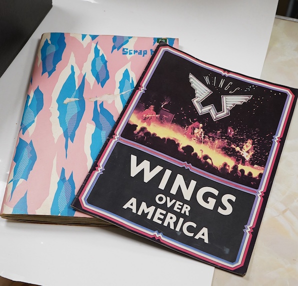 Paul and Linda McCartney autographs, scrapbooks, books, etc, Autographs collected by the vendor in the mid 1970's while Wings were rehearsing for a concert in Eastbourne, signed in ballpoint pen on a newspaper cutting re
